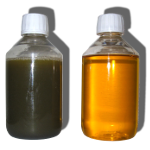 Contaminated and cleaned liquids Contaminated and cleaned liquids